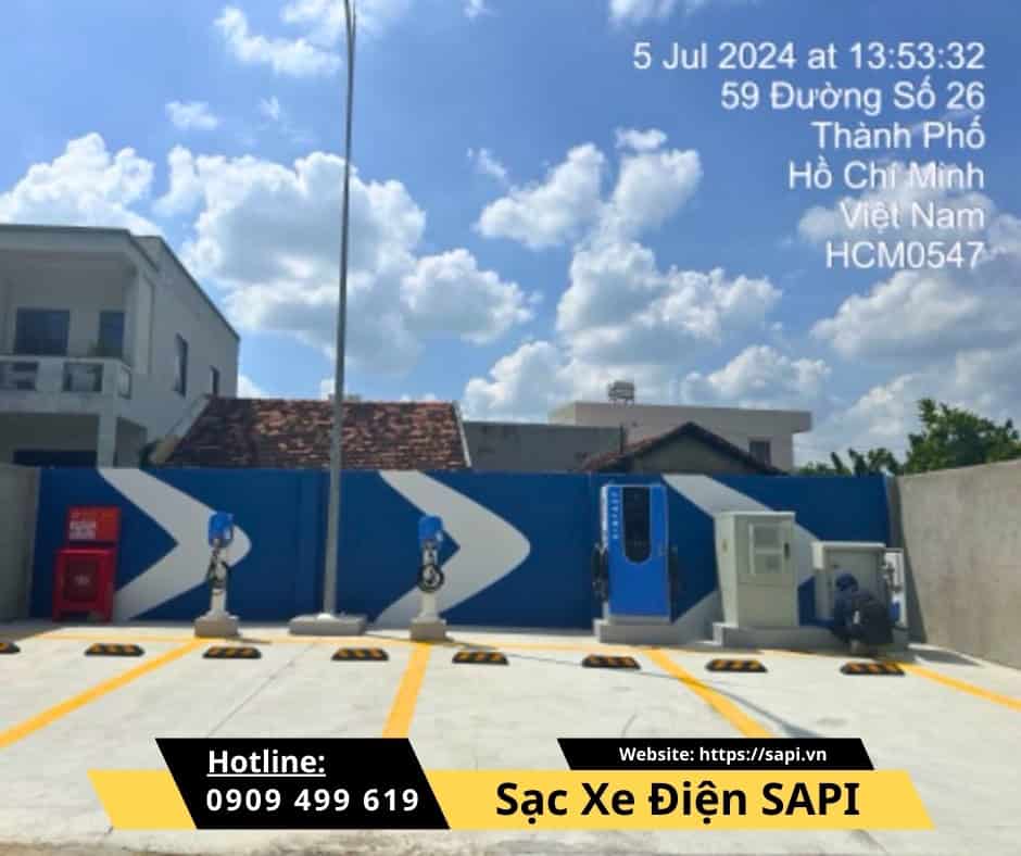 SAPI Trạm Sạc VinFast Bãi đỗ Xe Cô Năm